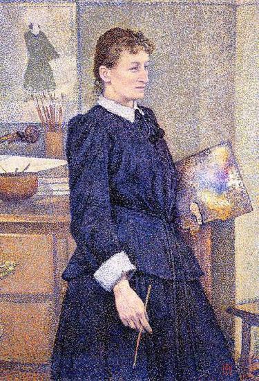 Theo Van Rysselberghe Anna Boch in her Atelier